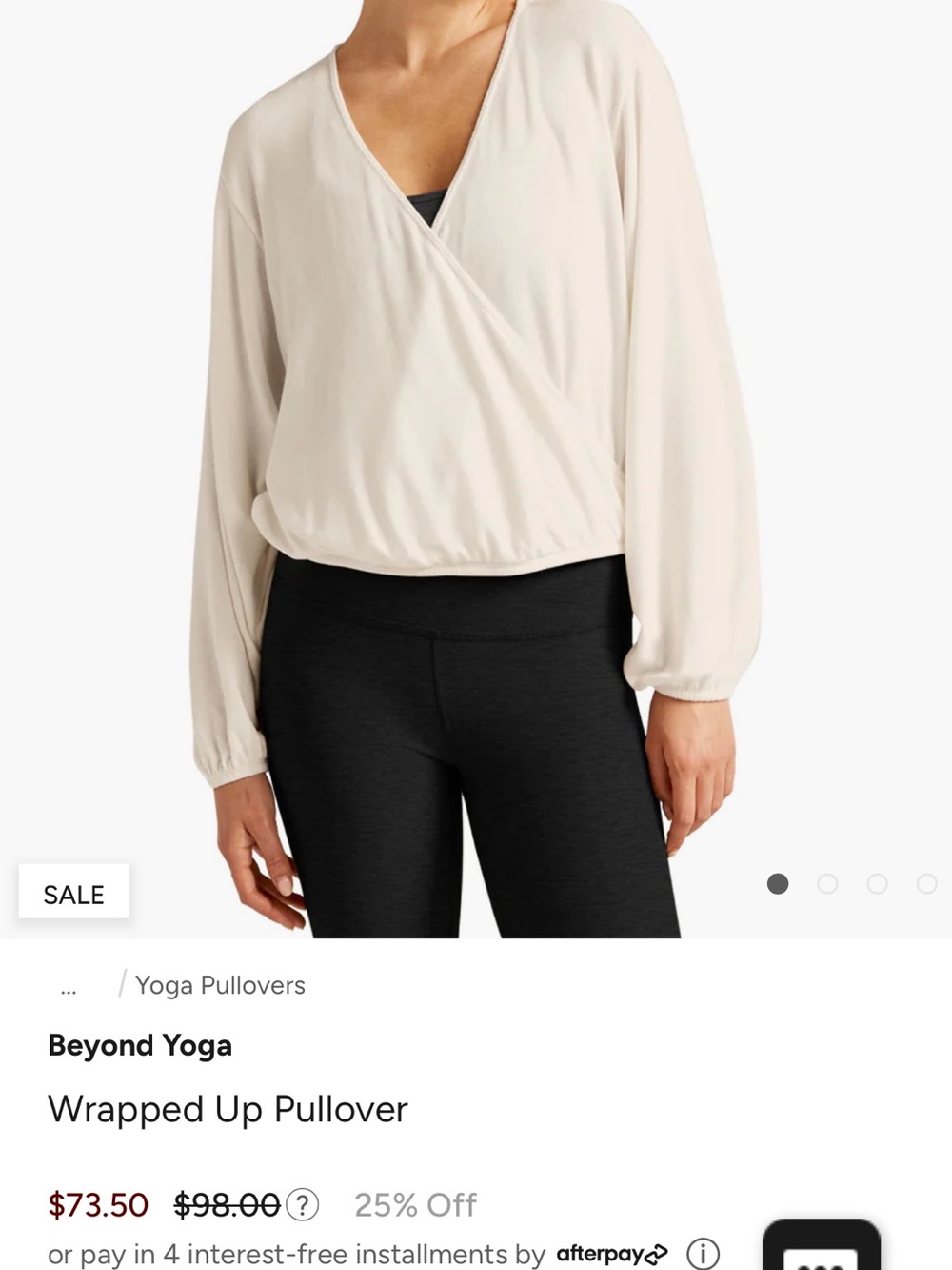 Beyond Yoga Wrap V-Neck Pullover Size M